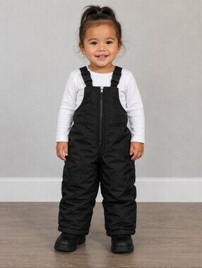 KID CONNECTION Black Snow Suit Bib 2T